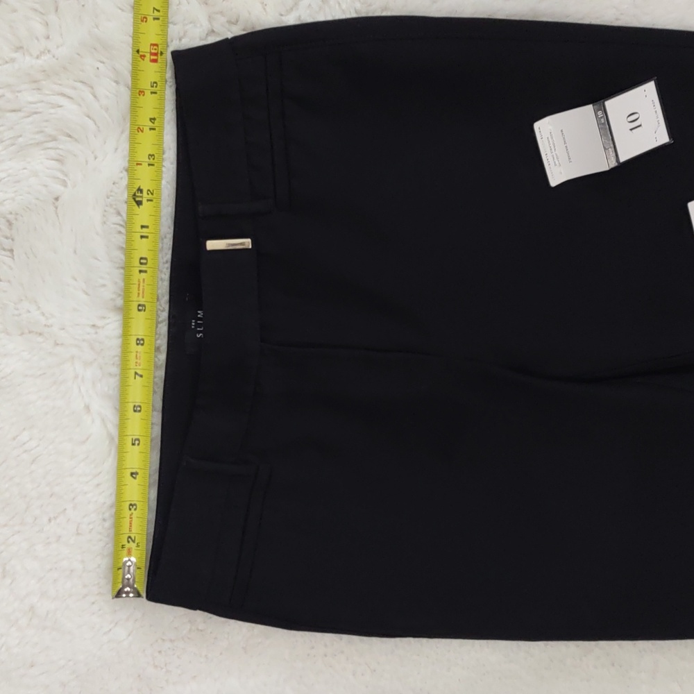 White House Black Market Black Slim Crop Pants, Size 10. - Picture 9 of 16